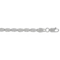 1.2mm Twisted Rope Chain, 16" - 36" Length, Sterling Silver